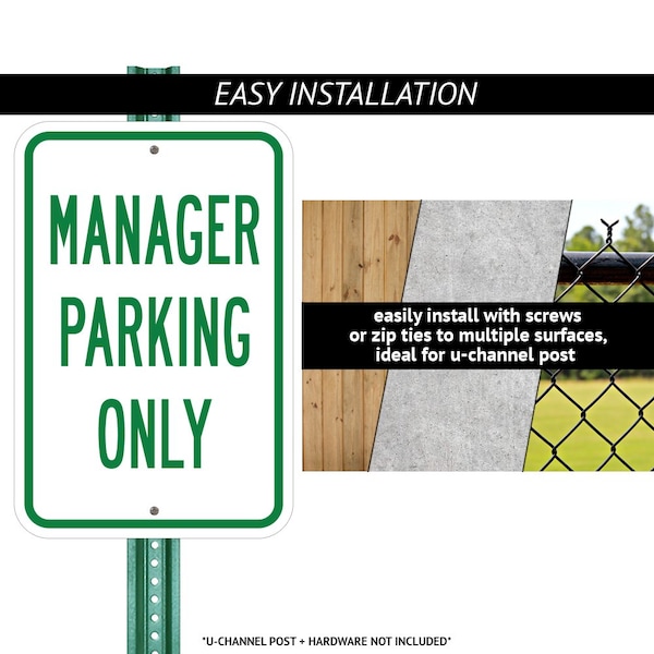 Reserved Parking Van Accessible $100-$500 Fine Tow Away Zone Heavy-Gauge Aluminum Parking Sign